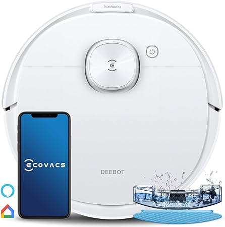 ECOVACS DEEBOT N8 Robot Vacuum Cleaner,dToF 2-in-1 Vacuum & Mopping,2300Pa Suction Power,Multi-Floor Mapping, Virtual Boundary,Carpet Detection